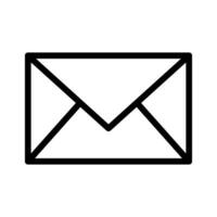 Outline email icon isolated on white background. Envelope pictogram. Editable stroke vector