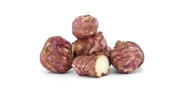 Fresh Jerusalem Artichokes Displayed on a Clean White Background photo