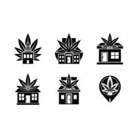 Weed Dispensary Icon - Graphic Design File for Digital Projects vector