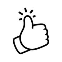Thumb up Icon in trendy flat style isolated on background. Good symbol for your web site design, logo, app, UI. illustration, EPS10. vector