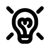 bulb icon, idea icon, lighting design on background. editable vector