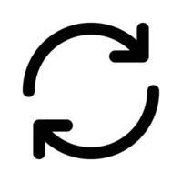 Refresh icon. sign for mobile concept and web design. illustration vector