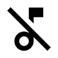 Crossed musical note. Muted audio. Playback disabled. Silent mode indicator. Pixel perfect, editable stroke icon vector