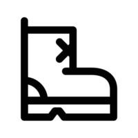 Hiking boot line icon. linear style sign for mobile concept and web design. Mens boots shoe outline icon. Symbol, logo illustration. vector