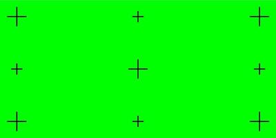 Green screen template with chroma key technology. Background with tracking points for motion tracking in VFX. flat design. vector