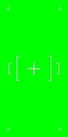 Vertical green background with chroma key technology. Motion tracking marks for adding special effects to social media videos. vector