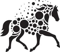 a horse with dots on its back vector