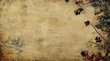 Rustic textured background with dry autumnal foliage. photo