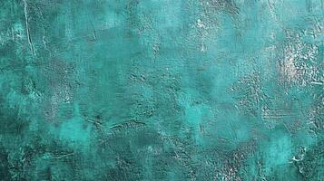 Turquoise textured surface with rustic patterns photo