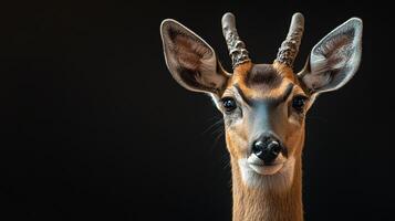 Graceful antelope standing proud in minimalistic space photo