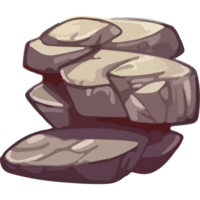 gray stones nature blocks icon isolated png