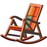 modern and elegant rocking chair isolated png