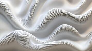 Soft white fabric with textured waves creates a calming visual effect photo