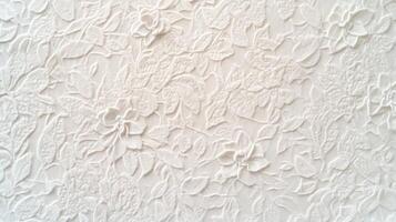 Textured white floral pattern creating an elegant and soft atmosphere photo