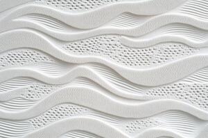 Texture of undulating white patterns in a contemporary design setting photo