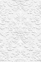 Decorative white floral pattern in elegant design for home interiors photo