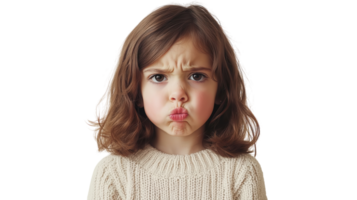 A little girl making a funny face png