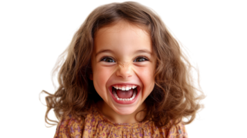 A little girl is laughing and smiling png