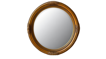 An oval mirror is shown on a black background png
