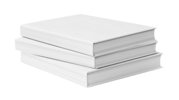 A stack of three books on a black background png