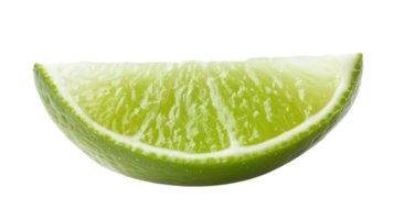 Fresh Lime Wedge for Culinary Uses and Refreshing Beverages with a Bright Green Color and Zesty Appeal. png