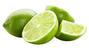 A Fresh Lime Slice Perfect for Culinary Use and Beverage Garnishing Showcase with Vibrant Green Color. png