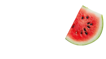 A Fresh Slice of Watermelon with Juicy Seeds Perfect for Summer Refreshment and Healthy Snacking Options. png