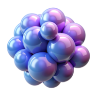 Abstract 3D Render of a Cluster of Glossy Spheres Perfect for Backgrounds, Textures, and Modern Designs png