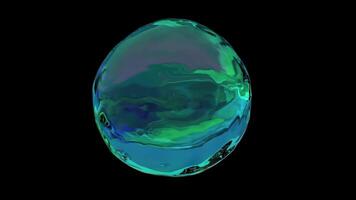 4K Abstract Water Sphere Digital Rendering Loop video