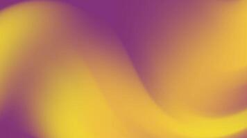 Purple and yellow gradients swirl creating abstract art. video