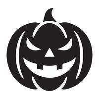 Grinning Jack o lantern Silhouette Halloween art vector