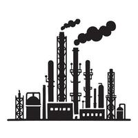 Industrial Factory Silhouette Illustration Pollution vector