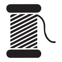Silhouette Illustration of a Thread Spool vector