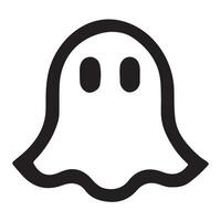 Simple Friendly Ghost Cartoon Illustration vector
