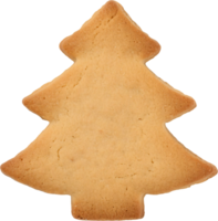 Christmas tree cookie on isolated background, festive holiday biscuit design for seasonal baking and creative food decorations png