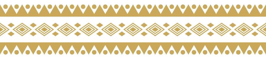Geometric Ethnic Border Ornament Design for Tribal Inspired Textile, Fabric, and Decorative Craft. vector