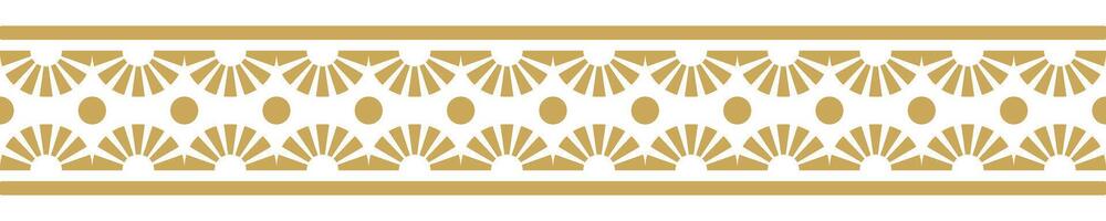 Elegant Ethnic Border Ornament Design Featuring Geometric and Tribal Motifs for Decorative Use. vector