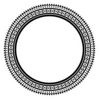 Tribal and Mandala Ethnic Frame Border Motif for Elegant Pattern. vector