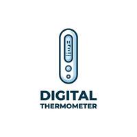 Digital thermometer logo design vector