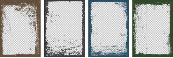Various colored Grunge frame style Brochure cover background design vector