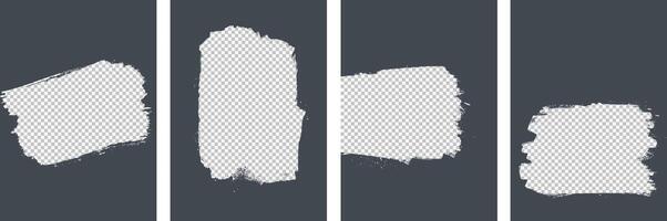 Set of Grunge patch on black background style Brochure cover background design vector
