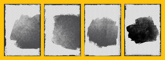 brochure cover with Grunge halftone patch template design set vector