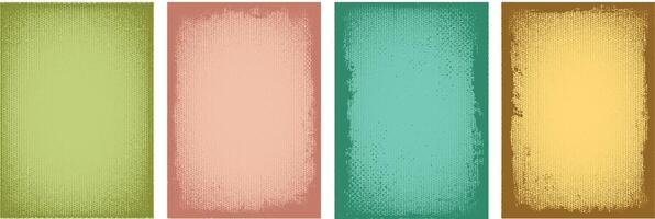 Set of Minimal multi color grunge art Brochure cover background template design, Poster cover layout design, Modern flyer Covers collection vector
