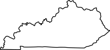 Kentucky State Map icon design vector
