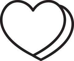 heart minimalist flat style icon vector