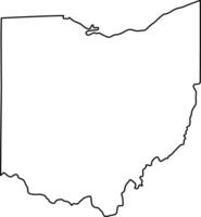 Map of Ohio outline design vector