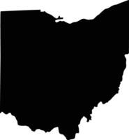 Map of Ohio silhouette design on white background vector