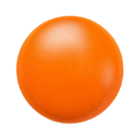 orange round coated tablet isolated background, glossy pharmaceutical pill close-up, medical tablet design for healthcare and medication png