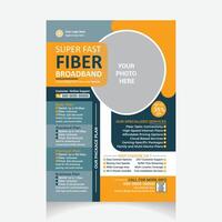 editable Internet broadband flyer design template vector