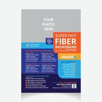 editable Internet broadband flyer design template layout vector